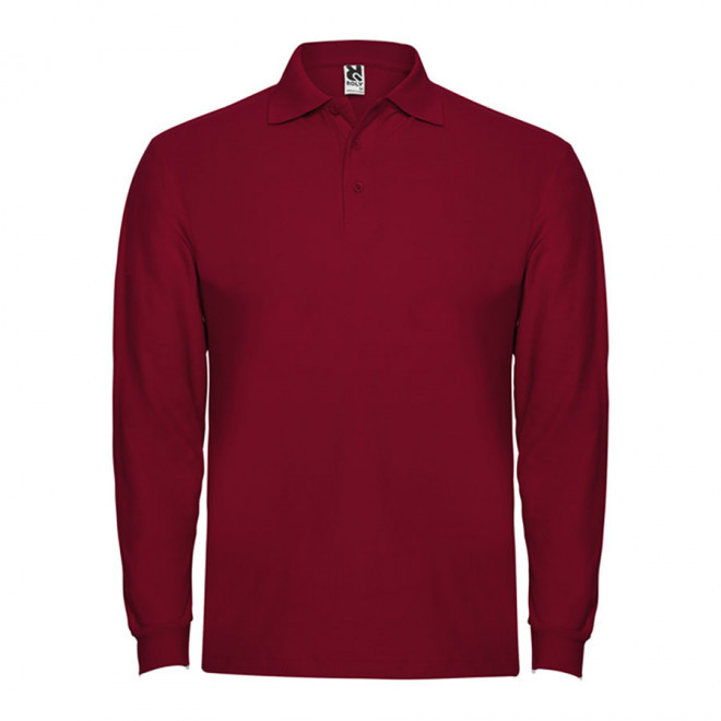 POLO PERSONNALISABLE ML HOMME 'ESTRELLO' - grenat