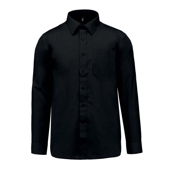 CHEMISE PUBLICITAIRE HOMME ML 'KARIBAN' - noir