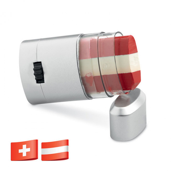 STICK DE MAQUILLAGE DRAPEAU PERSONNALISABLE 'TRIOCOLOR' - rouge/blanc