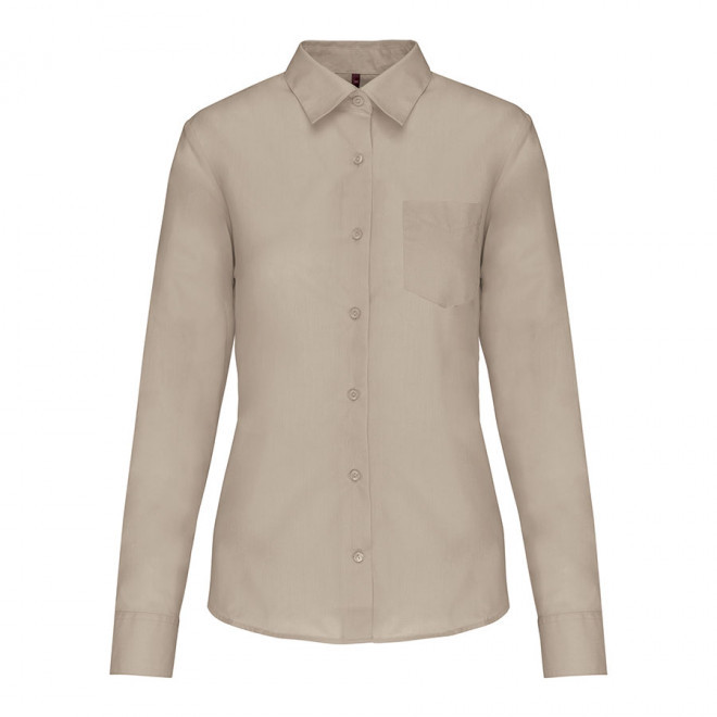 CHEMISE PUBLICITAIRE FEMME ML 'KARIBAN' - beige
