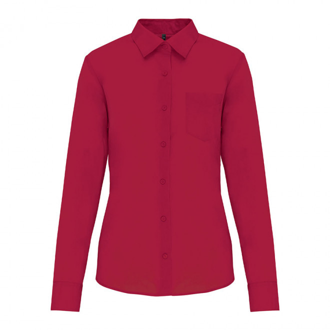 CHEMISE PUBLICITAIRE FEMME ML 'KARIBAN' - rouge