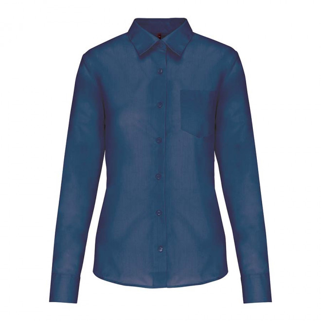 CHEMISE PUBLICITAIRE FEMME ML 'KARIBAN' - bleu marine