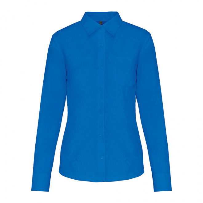 CHEMISE PUBLICITAIRE FEMME ML 'KARIBAN' - bleu royal