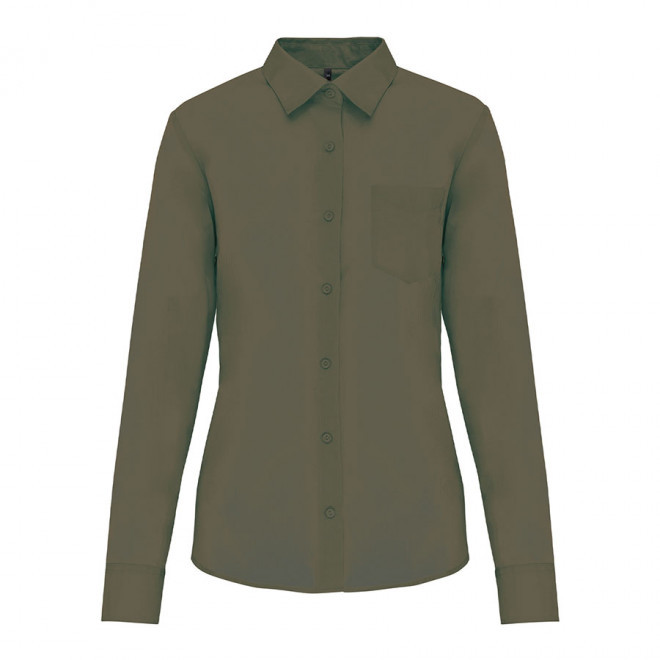 CHEMISE PUBLICITAIRE FEMME ML 'KARIBAN' - vert kaki