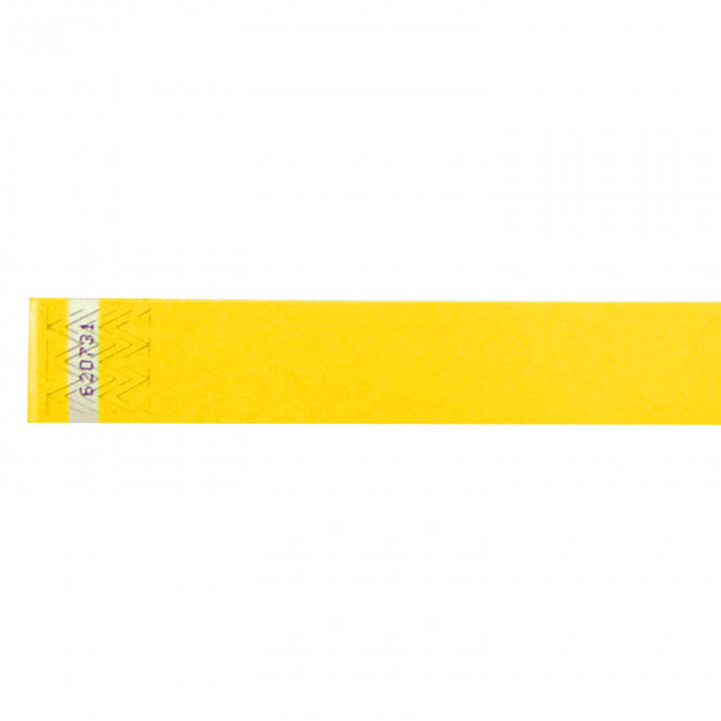 BRACELET EN PAPIER TYVEK® PERSONNALISABLE 'GUEST' 2.5 - jaune