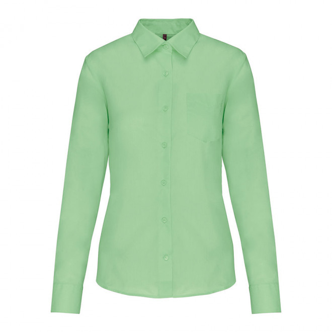 CHEMISE PUBLICITAIRE FEMME ML 'KARIBAN' - vert pistache