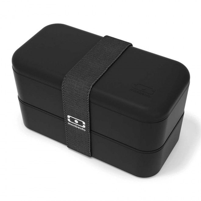 LUNCH BOX PERSONNALISABLE PUBLICITAIRE MB ORIGINAL MONBENTO® 'OLBY' - noir
