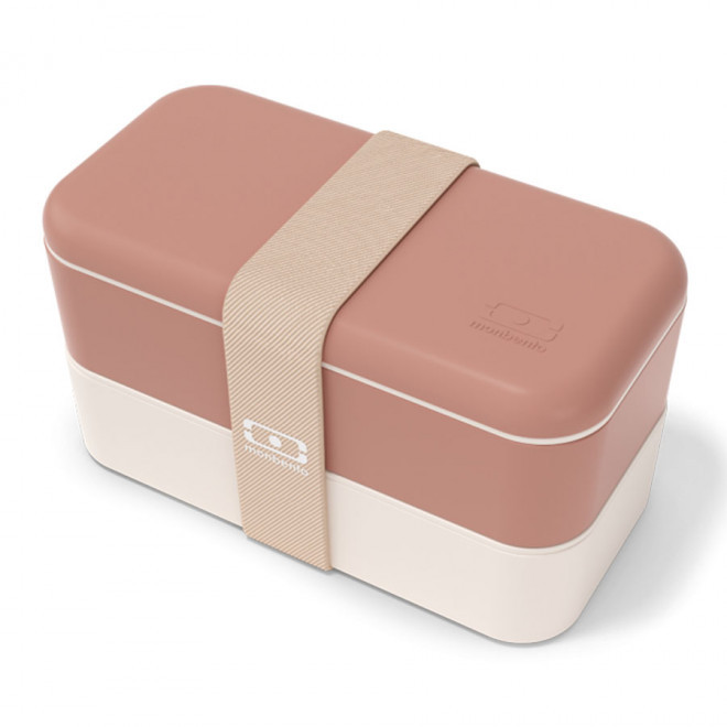 LUNCH BOX PERSONNALISABLE PUBLICITAIRE MB ORIGINAL MONBENTO® 'OLBY' - rose