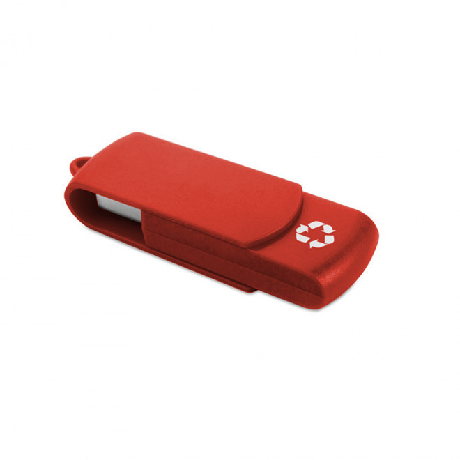 CLE USB PUBLICITAIRE 'RECYCLOFLASH' 1 GO A 8 GO - rouge