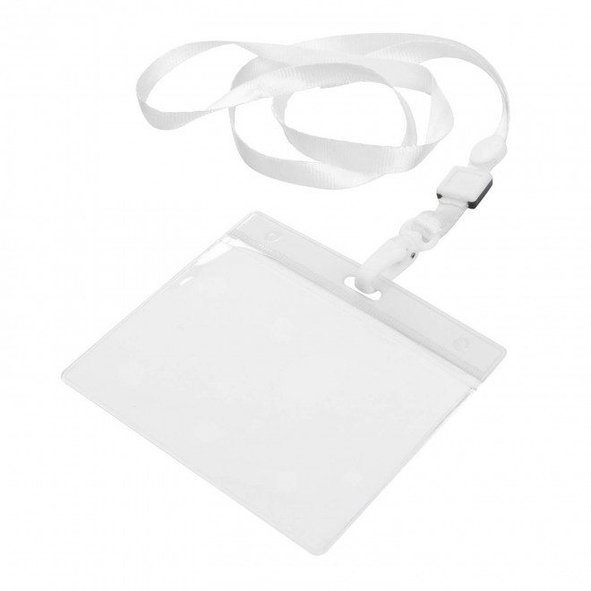 TOUR DE COU AVEC PORTE-BADGE 'PICOBELLO' - blanc