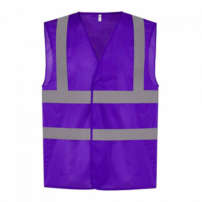 GILET DE SECURITE PERSONNALISABLE YOKO® 'ARMILLO MESH RPET' - violet