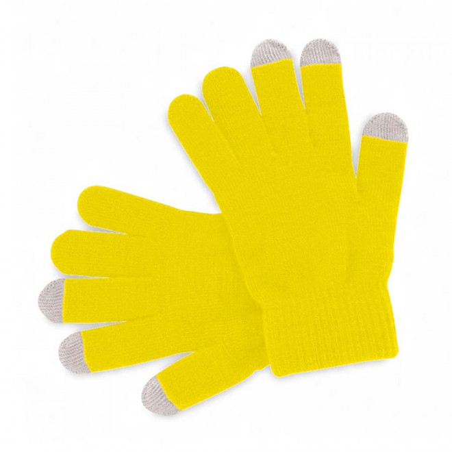 GANTS TACTILES PERSONNALISABLES ADULTE 'GANOU' - jaune
