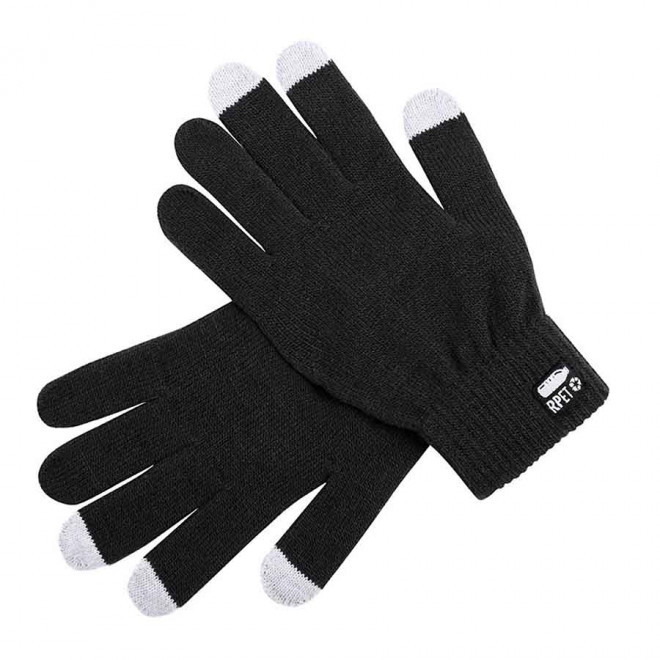 GANTS TACTILES PERSONNALISABLES 'GANOU RPET' - noir