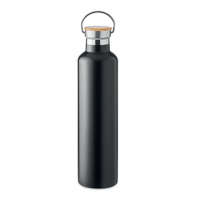 BOUTEILLE ISOTHERME PERSONNALISABLE 1L 'HOLLY' 4J - noir mat
