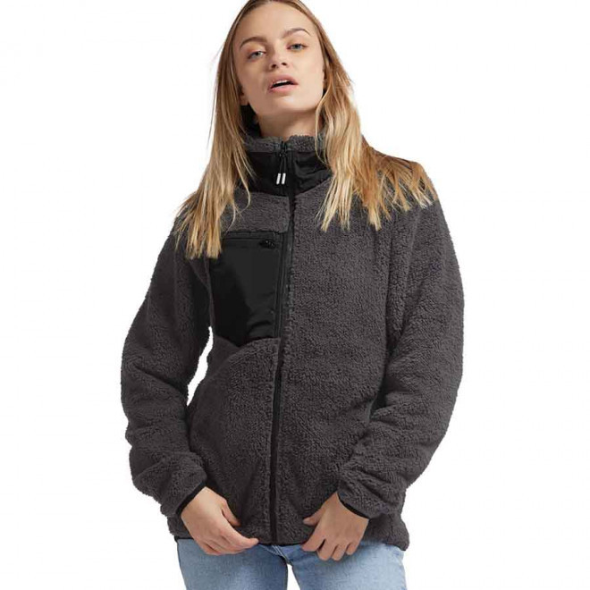 VESTE PERSONNALISABLE SHERPA FEMME MUSTAGHATA® 'ANOUK' - gris