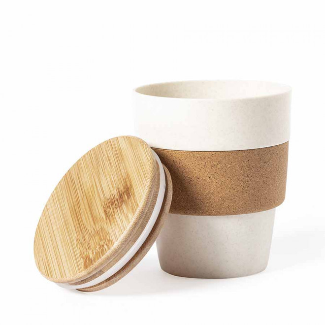 VERRE PERSONNALISABLE LIEGE BAMBOU 350 ML 'FRANY' - naturel