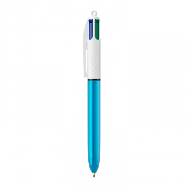 STYLO PERSONNALISÉ BIC® 4 COULEURS 'SHINE' - bleu