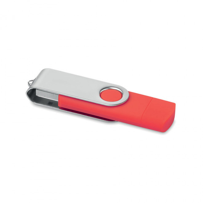 CLE USB OTG PERSONNALISABLE AVEC TYPE C ' TWISTER MATE' 4GO A 32GO - rouge