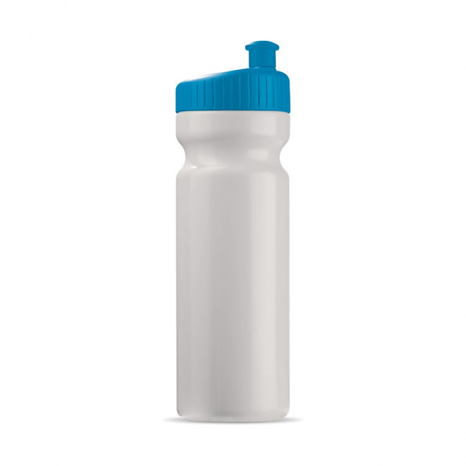 GOURDE OPAQUE PERSONNALISABLE 750ML 'TRAIL' 4J - blanc/bleuclair
