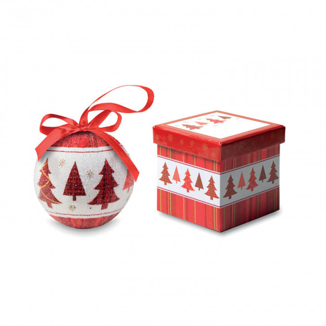 BOULE DE NOEL PERSONNALISABLE 'MERY' - rouge