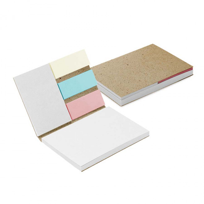 BLOC-NOTE PERSONNALISABLE SOUPLE HERBE 'STAVA' - brun