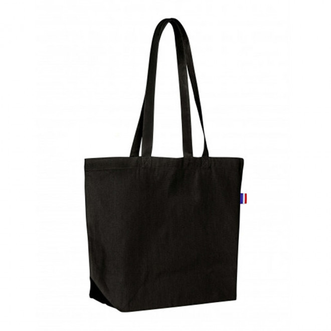 SAC COTON COLORE PUBLICITAIRE 220G 'FLORENT' - noir