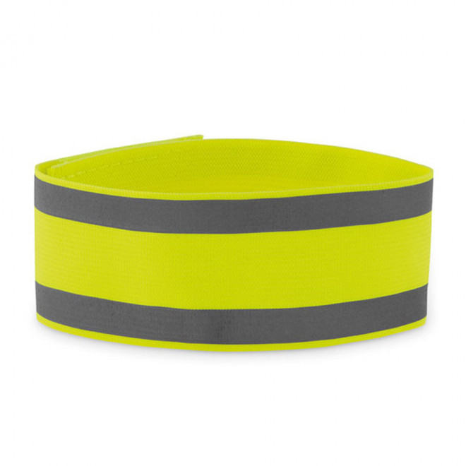 BRASSARD RÉFLÉCHISSANT PERSONNALISÉ 'VISIBLO' - jaune fluo