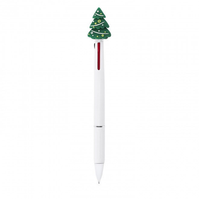 STYLO MULTICOLORE PERSONNALISABLE 'XMAS' - vert