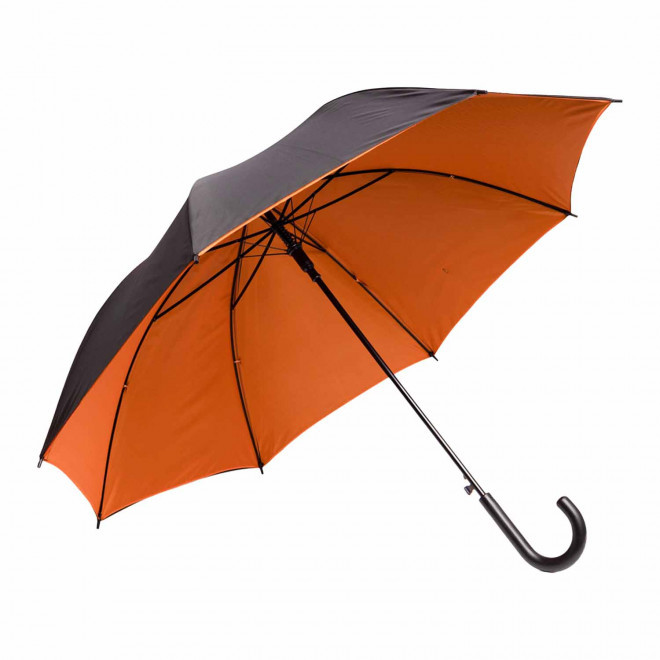 PARAPLUIE PERSONNALISABLE AUTOMATIQUE 'INVERNESS' - noir/orange