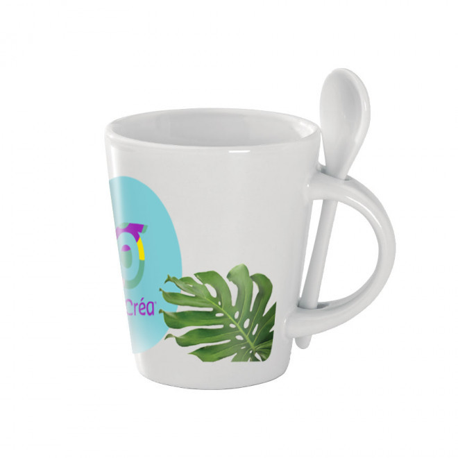 MUG PERSONNALISÉ IMPRESSION SUBLIMATION 'MOCHA' - blanc
