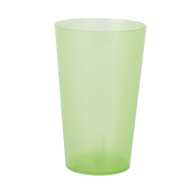 GOBELET PERSONNALISÉ RÉUTILISABLE 30 CL 'CUP' - transparent givré vert