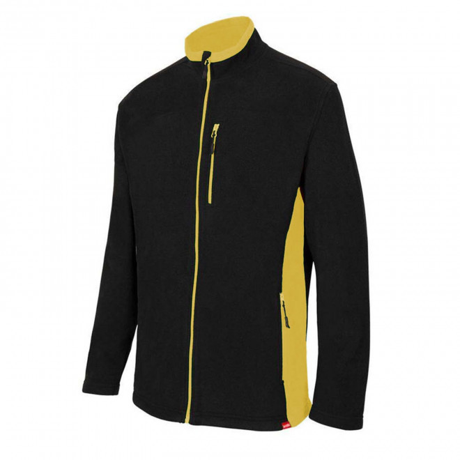 VESTE POLAIRE BICOLORE PERSONNALISABLE 'ALLAN' - black/yellow