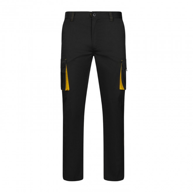 PANTALON PERSONNALISÉ DE TRAVAIL VELILLA® 'CAPTURE' - black/yellow