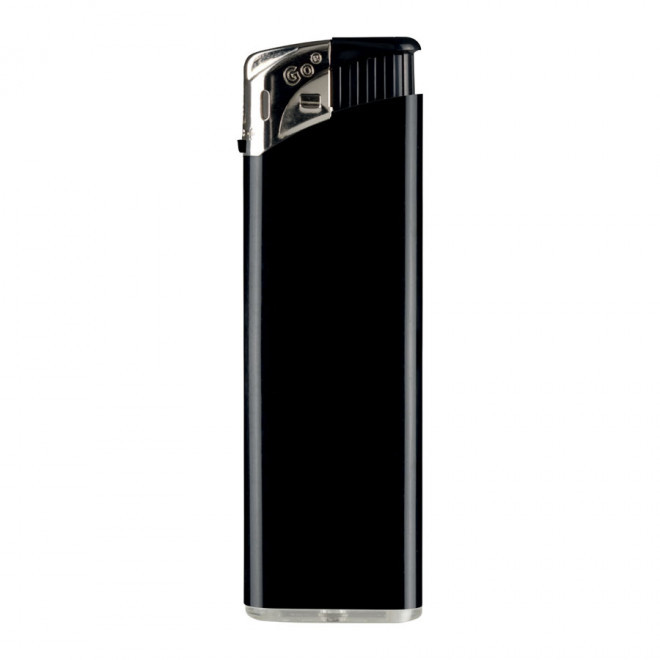 BRIQUET PERSONNALISÉ RECHARGEABLE PIEZO 'SATURNE' - noir