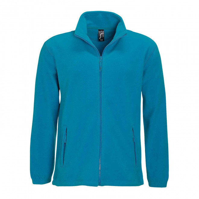 VESTE POLAIRE PUBLICITAIRE ZIPPEE HOMME 'NORTH' EXPRESS 72H - bleu aqua