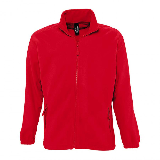 VESTE POLAIRE PUBLICITAIRE ZIPPEE HOMME 'NORTH' EXPRESS 72H - rouge
