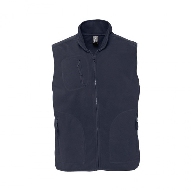 BODYWARMER PUBLICITAIRE POLAIRE MIXTE 'NORWAY' 320 GR/M² 72H - bleu marine