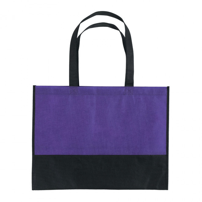 SAC SHOPPING PERSONNALISABLE 'ROMA' 80 GR/M² - violet/noir