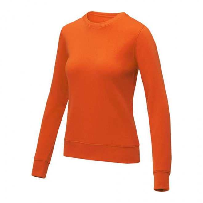 SWEAT PUBLICITAIRE COL ROND FEMME 'ZERIO' 4J - orange