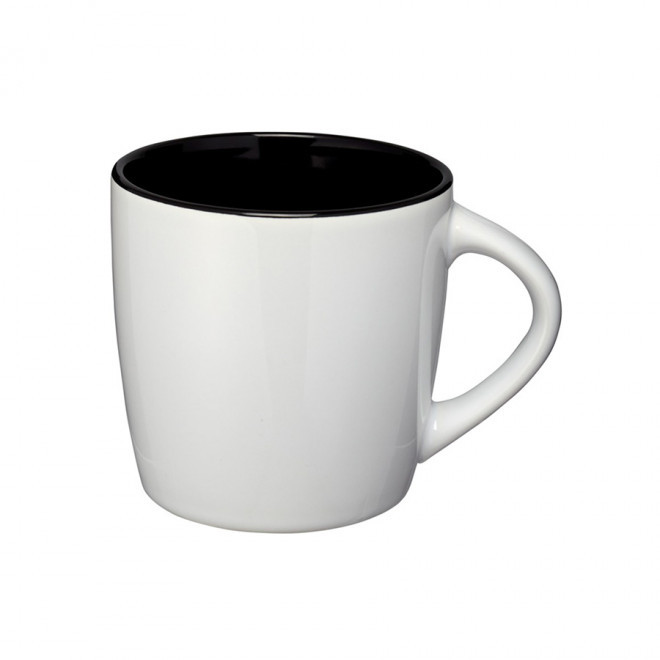 MUG PERSONNALISÉ EN CÉRAMIQUE 'COLLY BLANC' - blanc/noir