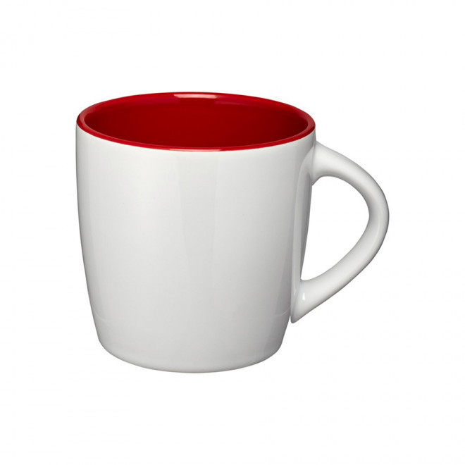 MUG PERSONNALISÉ EN CÉRAMIQUE 'COLLY' RAPIDE 4 JOURS - blanc/rouge