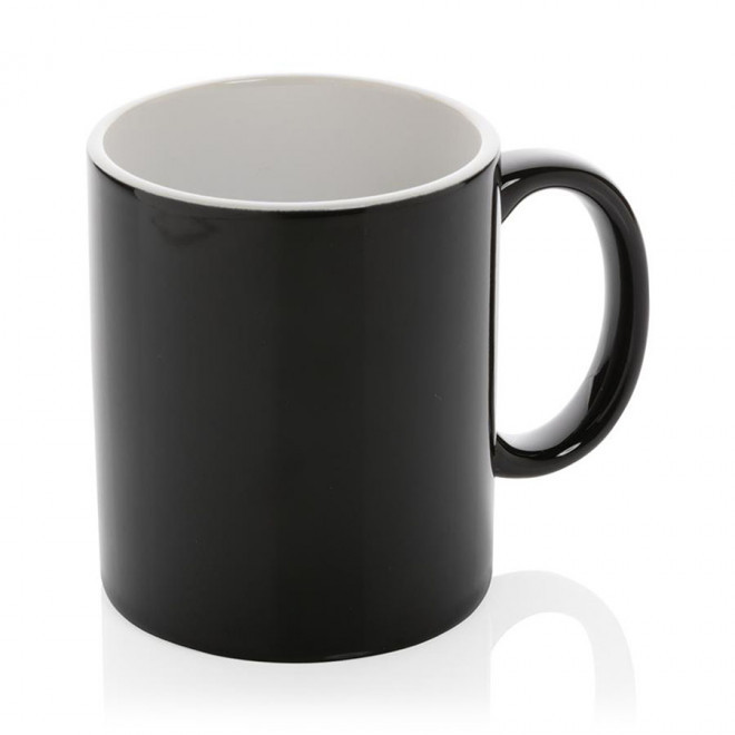 MUG PERSONNALISÉ EN CÉRAMIQUE 350 ML 'DOKIO' - noir