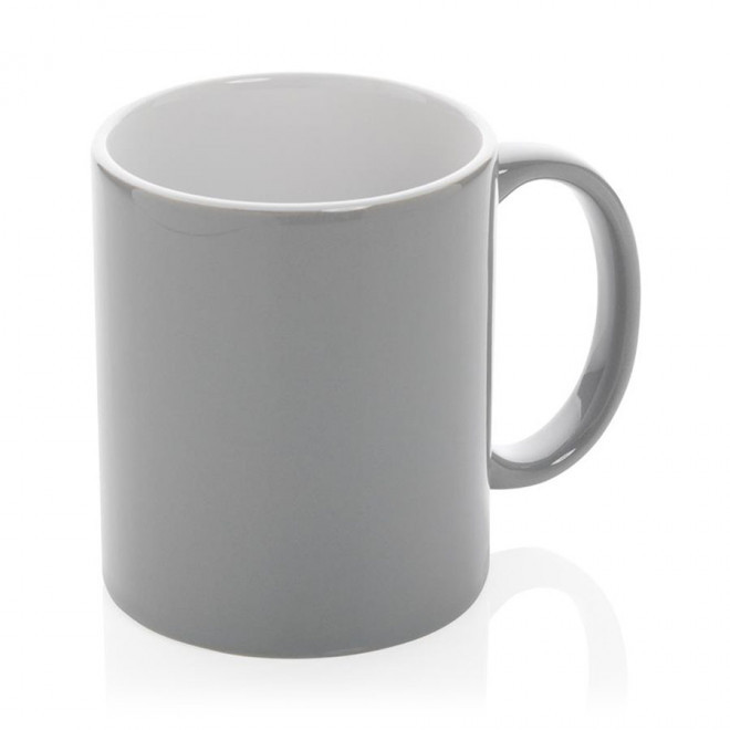 MUG PERSONNALISÉ EN CÉRAMIQUE 350 ML 'DOKIO' - gris