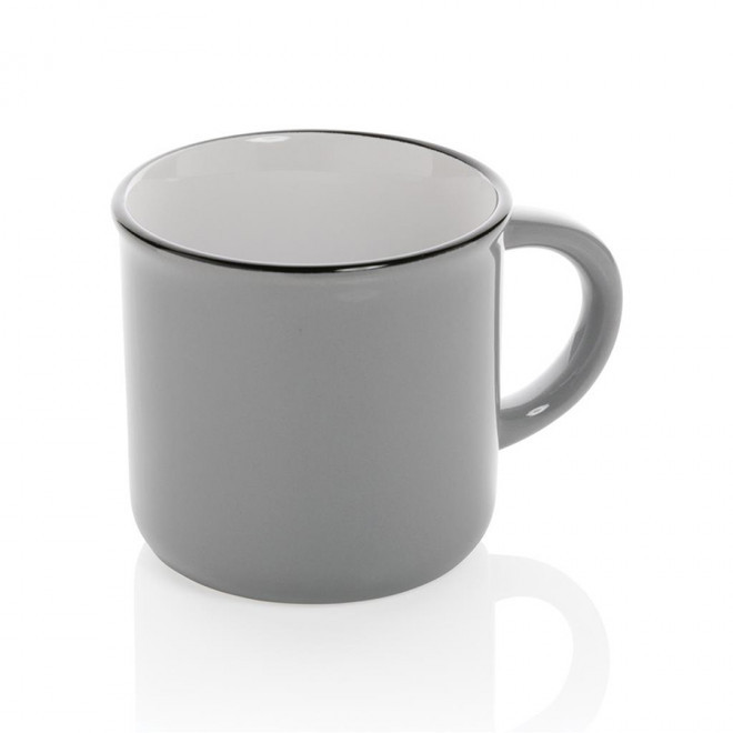 MUG PERSONNALISÉ EN CÉRAMIQUE 280 ML 'LUKIO' - gris