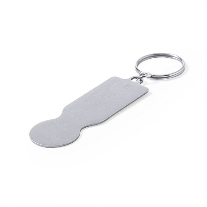PORTE-CLÉS PUBLICITAIRE EN ALUMINIUM RECYCLÉ 'PLAKI' - longue