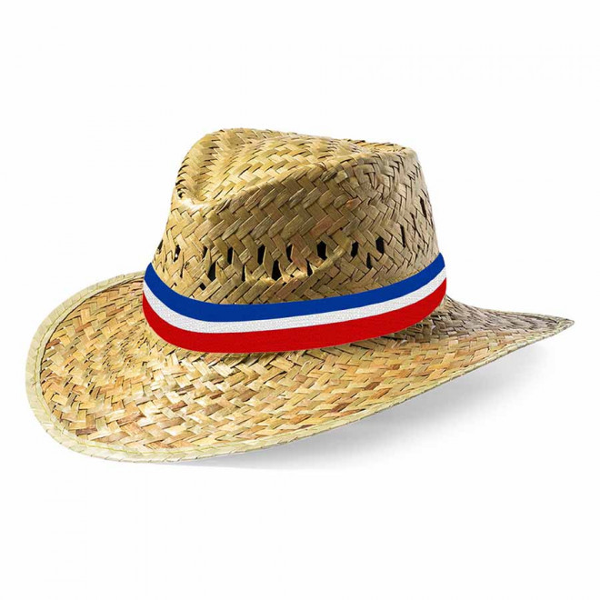 CHAPEAU PAILLE PERSONNALISABLE 'LUA SUPPORTER' - paille foncée