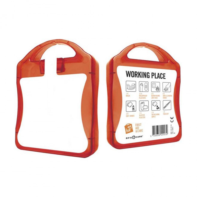 KIT DE SECOURS PUBLICITAIRE 'MY KIT TRAVAIL' - rouge