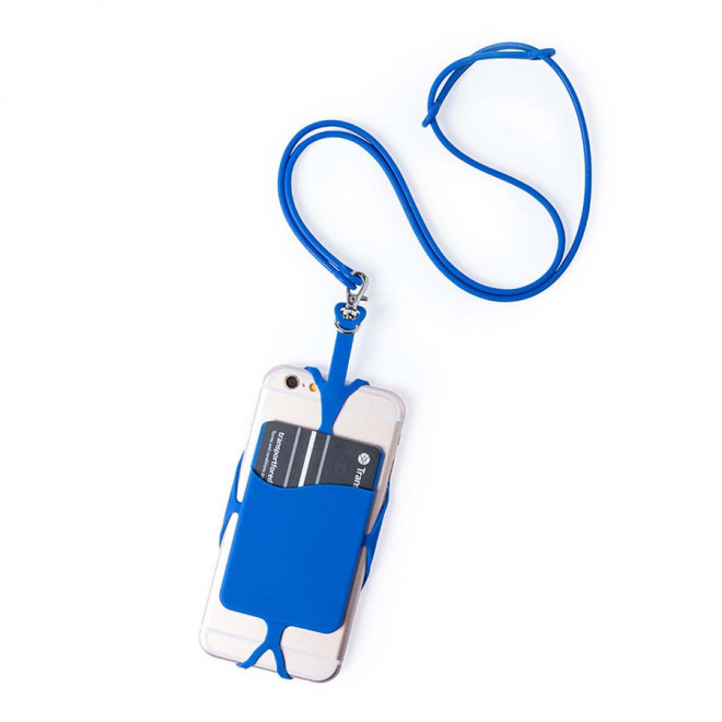 LANYARD TELEPHONE PERSONNALISABLE 'NICOLHIAS' - bleu