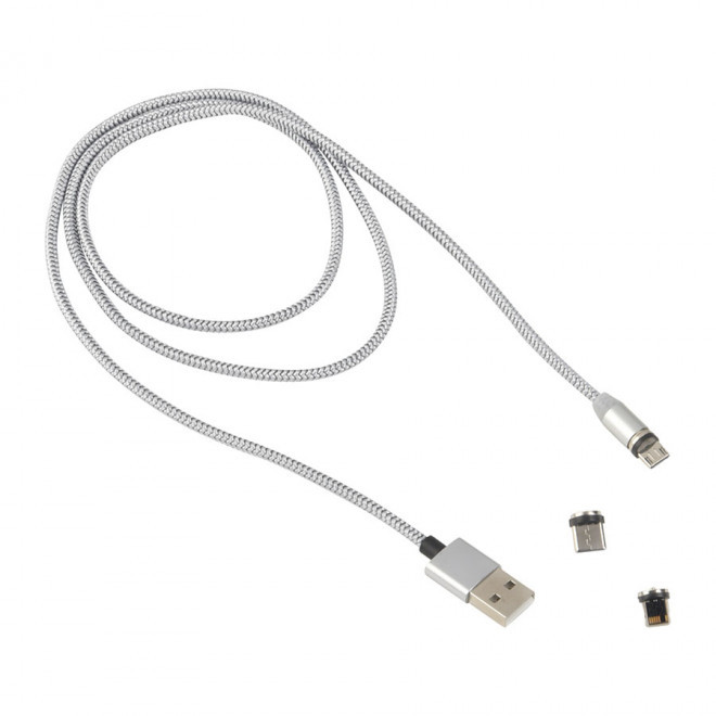 CABLE DE CHARGEMENT PUBLICITAIRE 'MAGNO'  - argenté