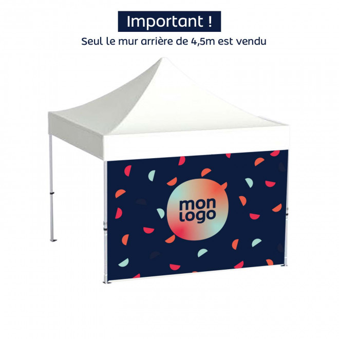 MUR POUR TENTE PLIANTE 4,5X3M 'TELTA' - blanc